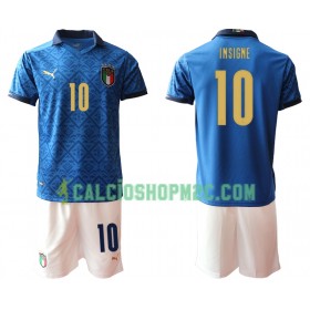 Italia Lorenzo Insigne 10 Bambino Maglia Prima Euro 2020 Manica Corta (+ Pantaloncini)